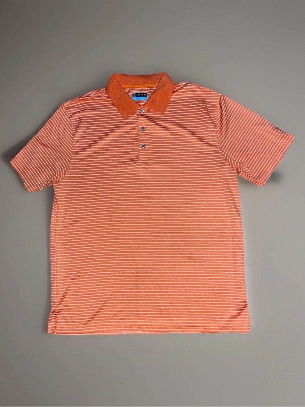 PGA Tour Polo Men’s XL Orange/White Golf Shirt Short Sleeve New